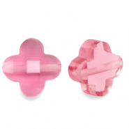 Facet fashion kralen clover Indian pink