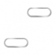 Bedels van Stainless steel Roestvrij staal (RVS) tussenstuk oval Zilver