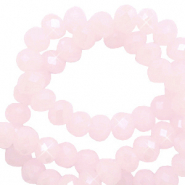 Facet kralen top quality disc 3x2mm Blush pink-pearl shine coating