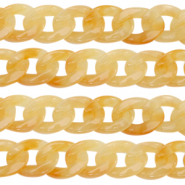 Acryl schakels 22mm Amber orange