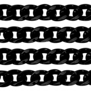 Acryl schakels 19mm Black