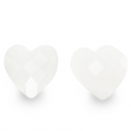 Facet fashion kralen heart White