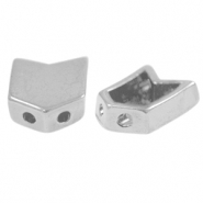 Metaal kralen DQ duo beads pijl Antiek zilver (nikkelvrij)