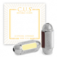 C.U.S&reg; message beads "amour" Zilver (nikkelvrij)
