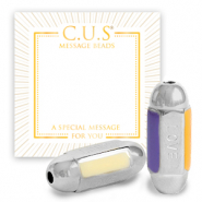 C.U.S&reg; message beads "love" Zilver (nikkelvrij)