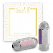 C.U.S&reg; message beads "love" Zilver (nikkelvrij)