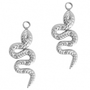 Bedels van Stainless steel Roestvrij staal (RVS) snake Zilver