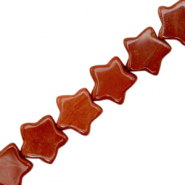 Kralen natuursteen star Earth red