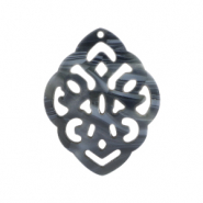 Hangers van resin barok ruit Jeans blue