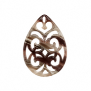 Hangers van resin barok druppel Mixed brown