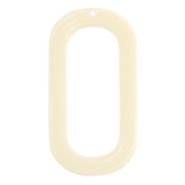 Hangers van resin langwerpig ovaal Off white