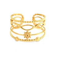 Ringen van Stainless steel Roestvrij staal (RVS) Goud