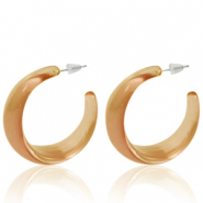 Musthave oorbellen creolen Tan brown