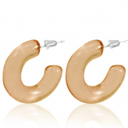 Musthave oorbellen creolen Tan brown