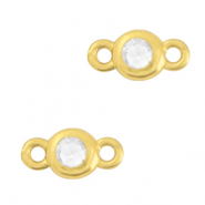 Crystal glas tussenstukken 3mm Crystal-gold