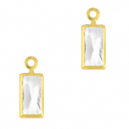 Hanger van crystal glas rectangle Crystal-gold