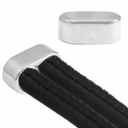 Metaal eindkapjes DQ dubbel &Oslash;10mm Antiek zilver (nikkelvrij)