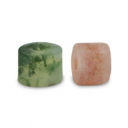 Disc natuursteen kralen chalcedoon (kwarts) 3x2mm Multicolour green