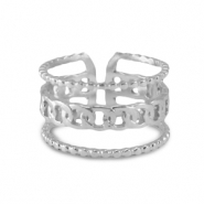 Ringen van Stainless steel Roestvrij staal (RVS) Zilver