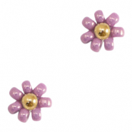 Miyuki bloemen kralen 8mm Purple-gold