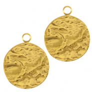 Bedels van Stainless steel Roestvrij staal (RVS) 14mm Goud