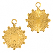 Bedels van Stainless steel Roestvrij staal (RVS) 13mm Goud