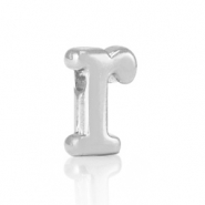 Metaal letterkralen DQ R Antiek zilver (nikkelvrij)