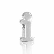 Metaal letterkralen DQ I Antiek zilver (nikkelvrij)