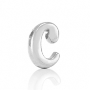 Metaal letterkralen DQ C Antiek zilver (nikkelvrij)