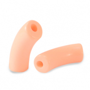 Kralen van acryl tube Salmon pink