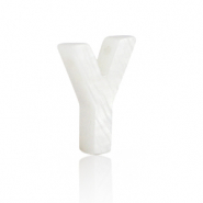 Schelp hanger special letter Y White (natuurlijke kleur)