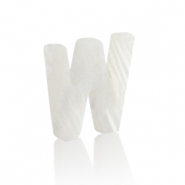 Schelp hanger special letter W White (natuurlijke kleur)
