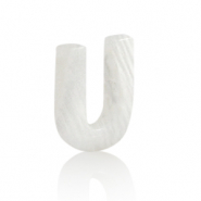 Schelp hanger special letter U White (natuurlijke kleur)
