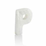 Schelp hanger special letter P White (natuurlijke kleur)