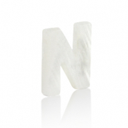 Schelp hanger special letter N White (natuurlijke kleur)