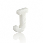 Schelp hanger special letter J White (natuurlijke kleur)