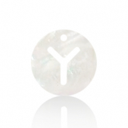 Schelp hanger special letter Y White (natuurlijke kleur)