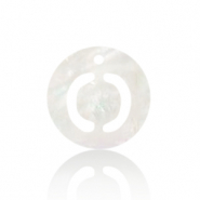 Schelp hanger special letter O White (natuurlijke kleur)