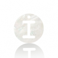 Schelp hanger special letter I White (natuurlijke kleur)