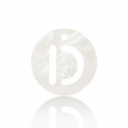 Schelp hanger special letter D White (natuurlijke kleur)