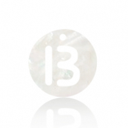 Schelp hanger special letter B White (natuurlijke kleur)
