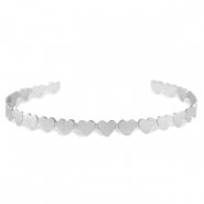 Armbanden van Stainless steel Roestvrij staal (RVS) heart Silver