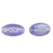 Acryl letterkralen hearts Purple