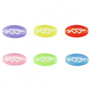 Acryl letterkralen hearts Multicolour