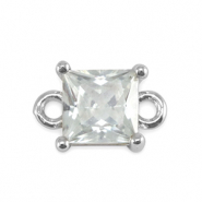 Crystal glas tussenstukken square Crystal-silver