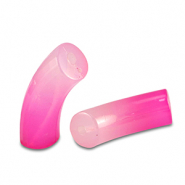 Kralen van acryl tube Pink