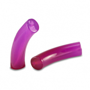 Kralen van acryl tube Purple