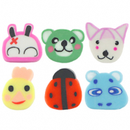 Polymeer kraal dierenmix Multicolour