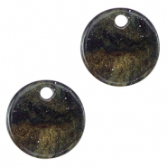 Hangers van resin glitter 12mm Multicolor galaxy