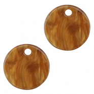 Hangers van resin 12mm Harvest orange-brown